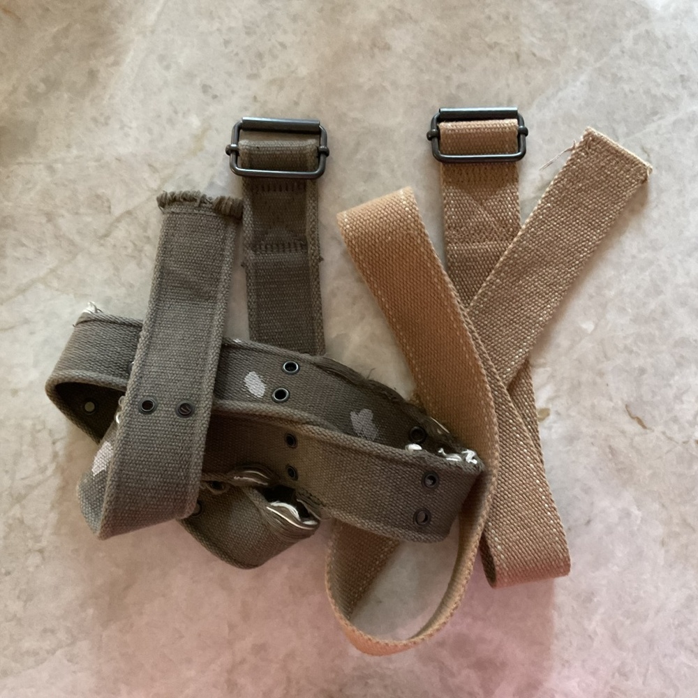 American Eagle Woven Cotton/Nylon Belt Lot 2 Multicolored Size 36